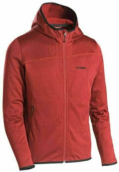 T-shirt/casaco com capuz para esqui Atomic Microfleece Hoodie Red Dahlia L Hoodie - 1