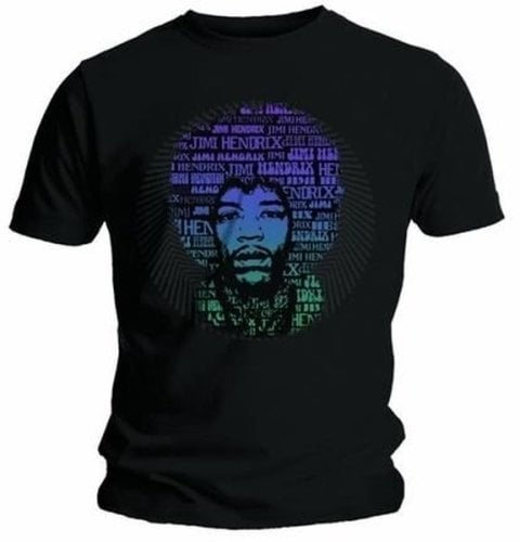 Skjorte Jimi Hendrix Skjorte Afro Speech Unisex Black M