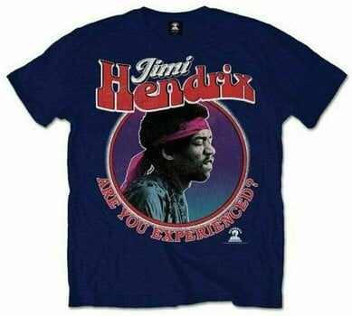 T-Shirt Jimi Hendrix T-Shirt Are You Experience Unisex Navy Blue L - 1