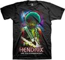 Jimi Hendrix Cosmic Black L Camiseta de manga corta