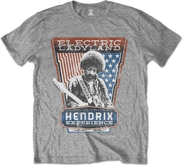 Camiseta de manga corta Jimi Hendrix Camiseta de manga corta Electric Ladyland Unisex Grey L