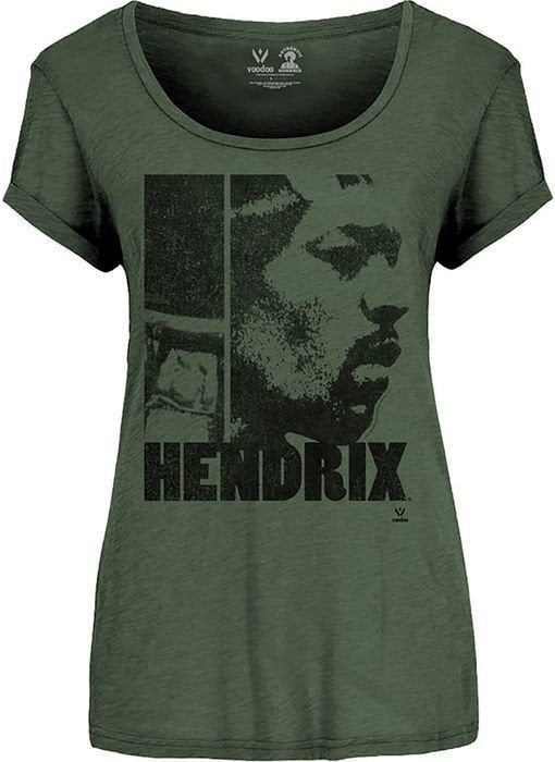 T-Shirt Jimi Hendrix T-Shirt Let Me Live Damen Khaki Green XL