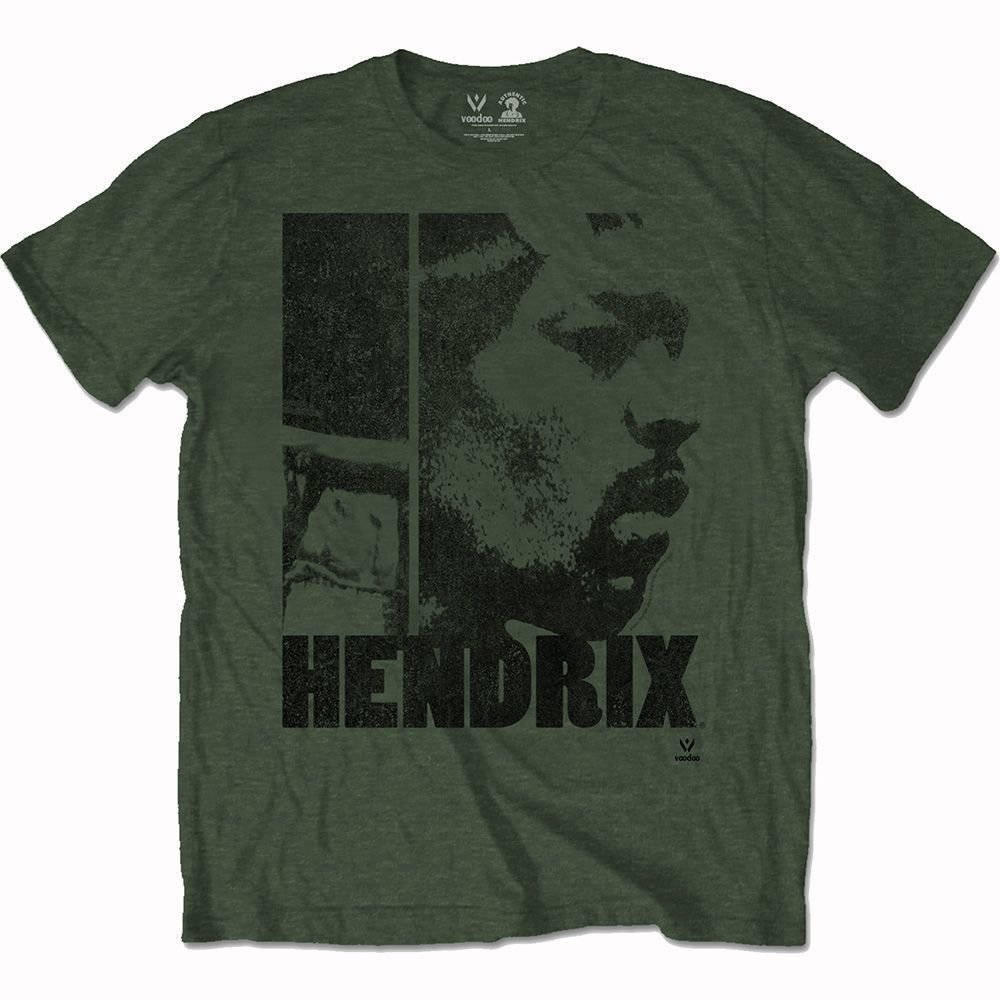 Koszulka Jimi Hendrix Koszulka Let Me Live Khaki Green S