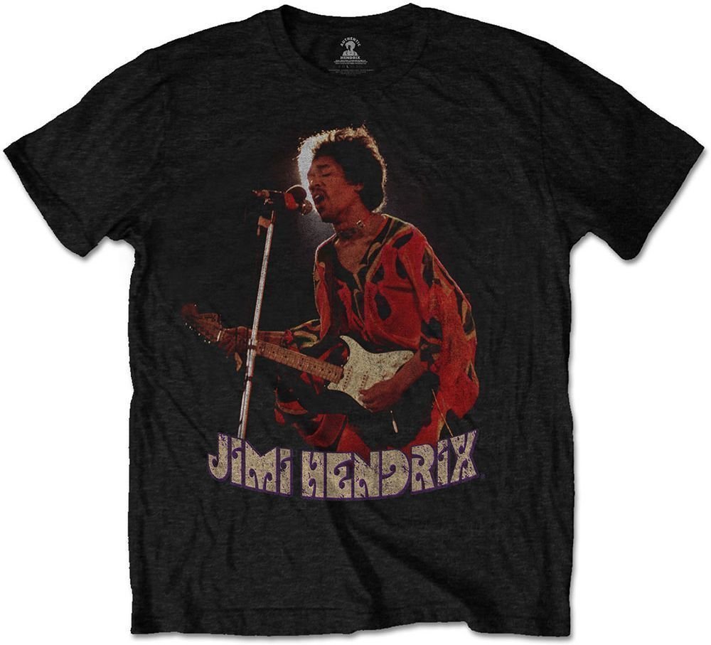Shirt Jimi Hendrix Shirt Orange Kaftan Unisex Black S