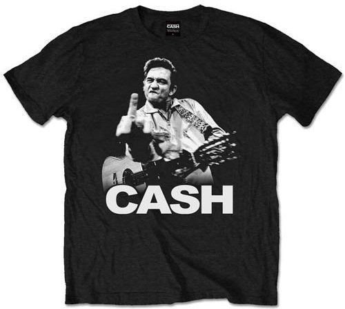 T-Shirt Johnny Cash T-Shirt Finger Black L
