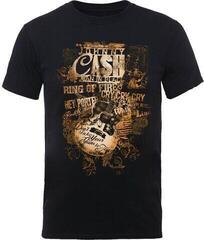 Camiseta de manga corta Johnny Cash Camiseta de manga corta Guitar Song Titles Unisex Black M
