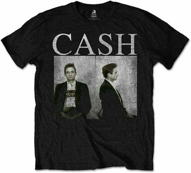 T-shirt Johnny Cash T-shirt Mug Shot Black 2XL - 1