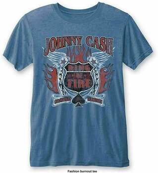 T-shirt Johnny Cash Ring of Fire Blue 2XL T-shirt - 1