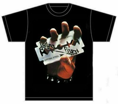 Skjorte Judas Priest Skjorte Unisex Tee British Steel Black L - 1