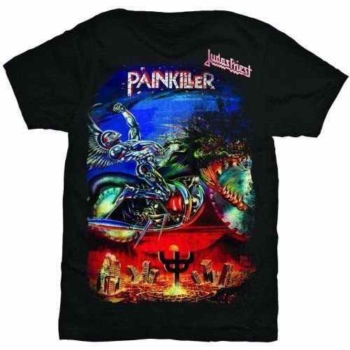 Camiseta de manga corta Judas Priest Camiseta de manga corta Unisex Painkiller Unisex Black S