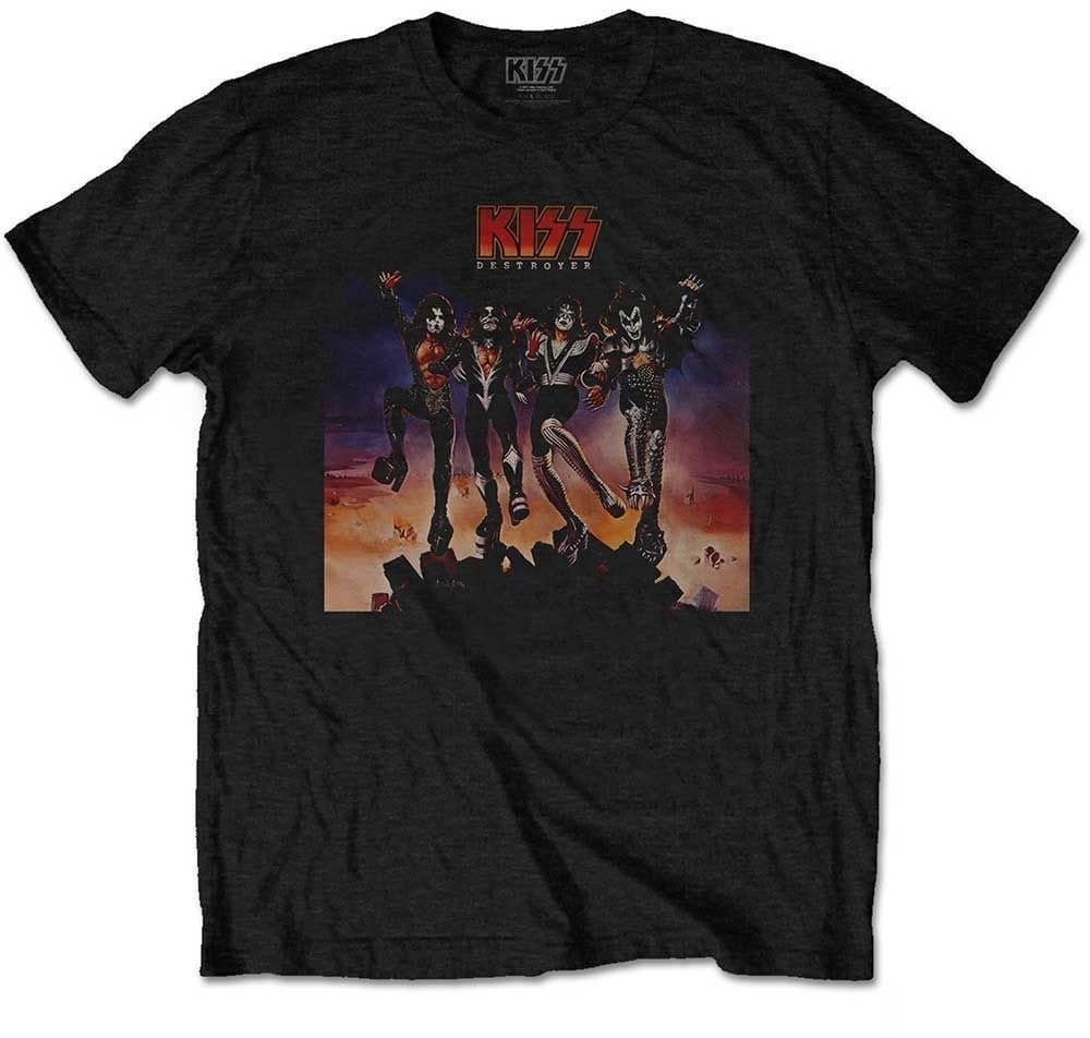 T-Shirt Kiss T-Shirt Destroyer Unisex Black M