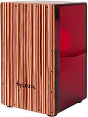 Akryylinen cajon Tycoon Acrylic Body Cajon Cherry Red Akryylinen cajon (Vaurioitunut)