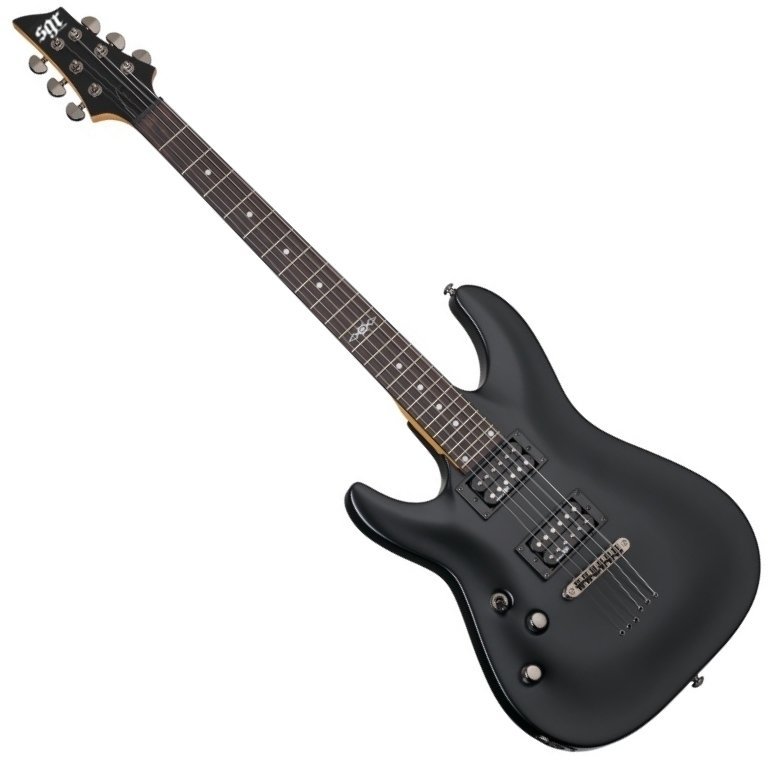 Linkshänder E-Gitarre Schecter SGR C-1 LH Midnight Satin Black