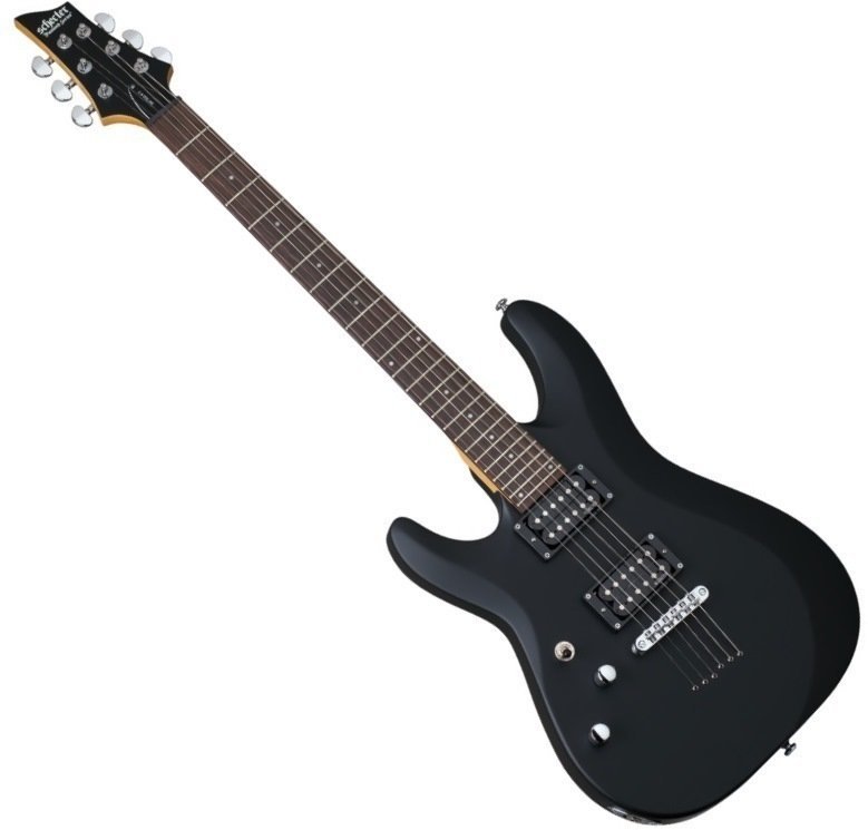Balkezes elektromos gitár Schecter C-6 Deluxe LH Satin Black