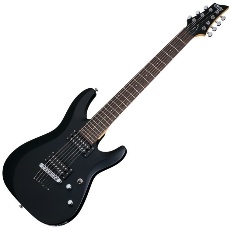 7-string Electric Guitar Schecter C-7 Deluxe Satin Black