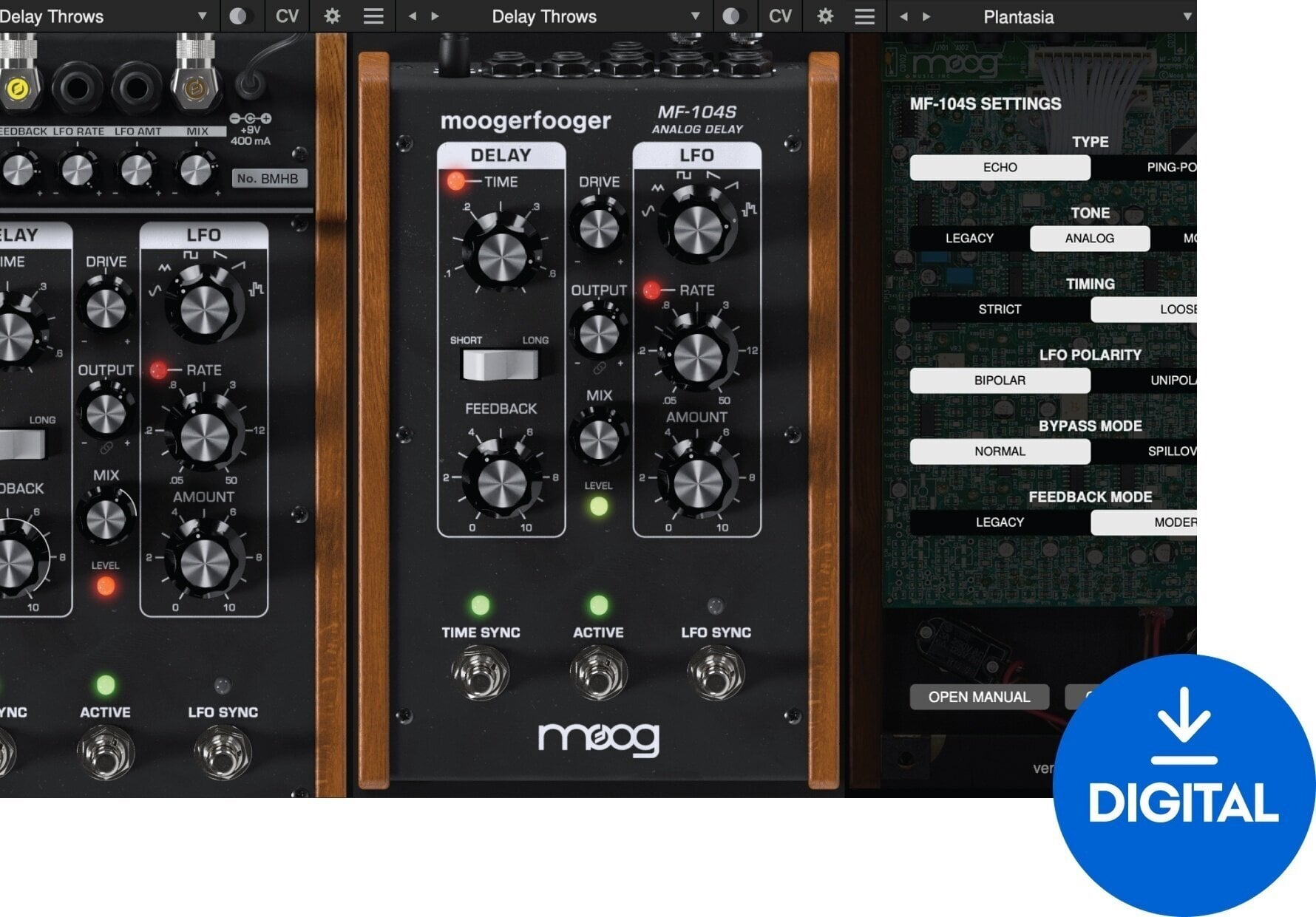 Studiový softwarový Plug-In efekt MOOG MoogerFooger MF-104S Analog Delay (Digitální produkt)