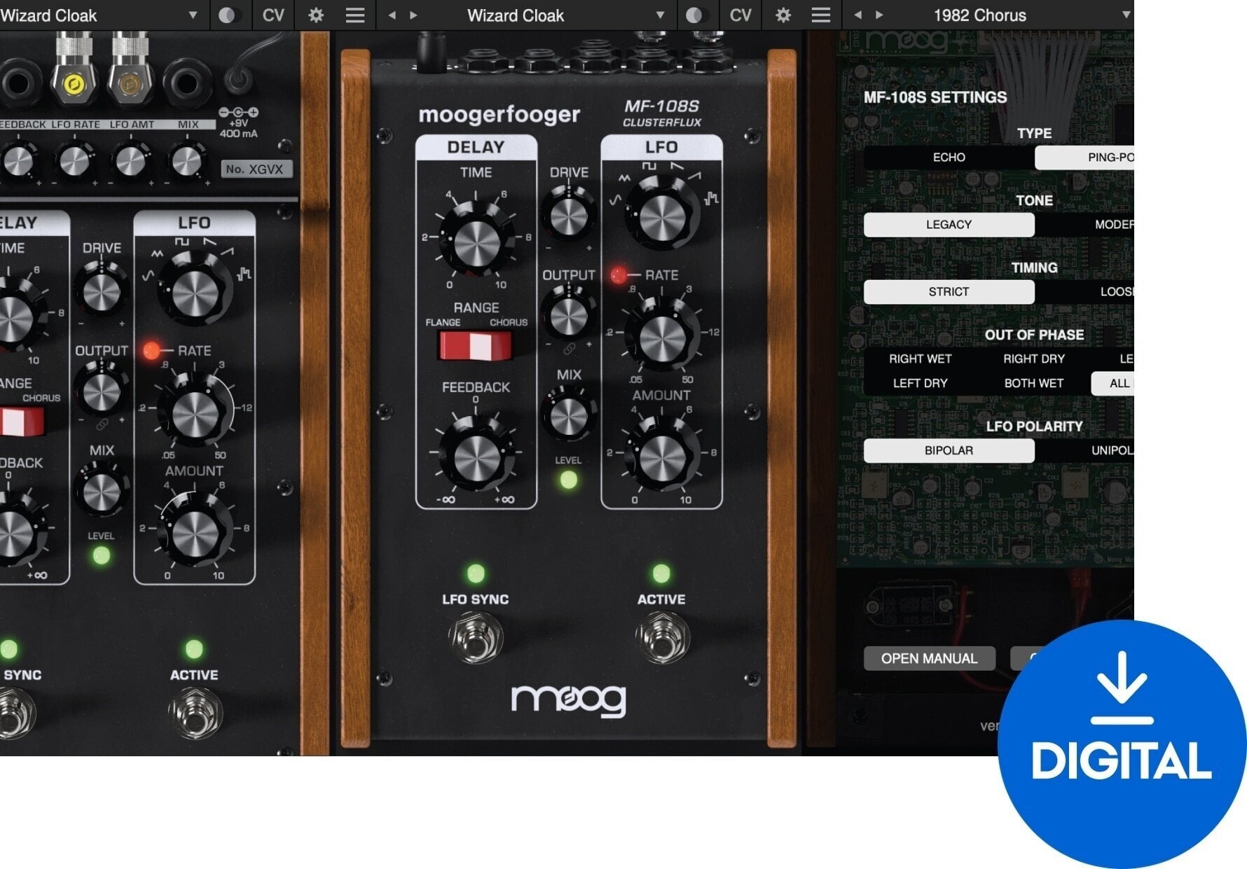 Software Plug-In FX Processor MOOG MoogerFooger MF-108S ClusterFlux (Digital product)