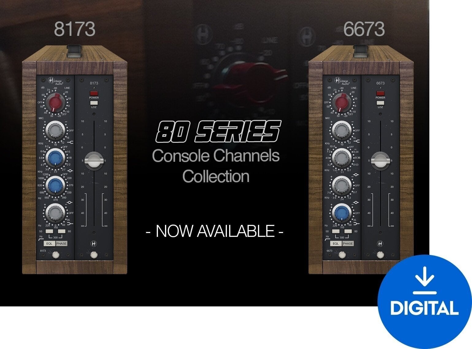 Procesador de efectos de complemento de software Heritage Audio 80 SERIES COLLECTION (8173 & 6673) (Producto digital)