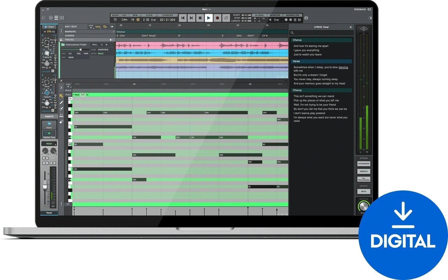 DAW salvestustarkvara Universal Audio UAD LUNA Studio (Digitaalne toode)