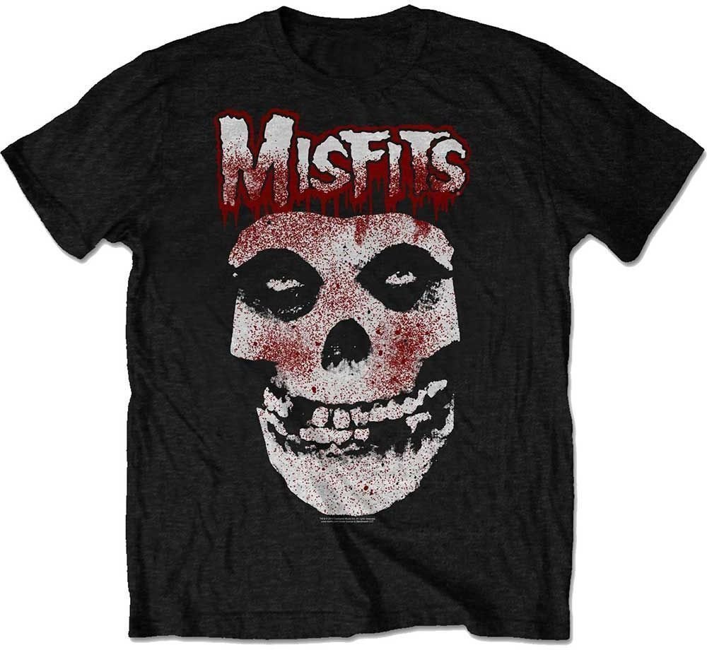 Camiseta de manga corta Misfits Camiseta de manga corta Blood Drip Skull Negro L