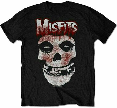Shirt Misfits Shirt Blood Drip Skull Unisex Zwart L - 1