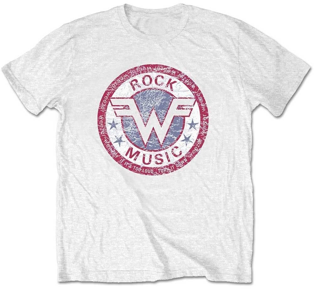T-Shirt Weezer T-Shirt Rock Music White L