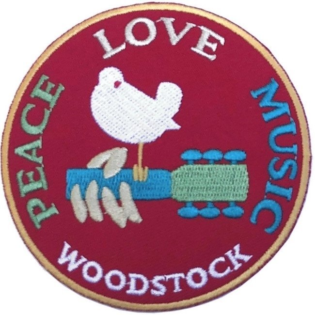 Zakrpa Woodstock Peace Love Music Zakrpa