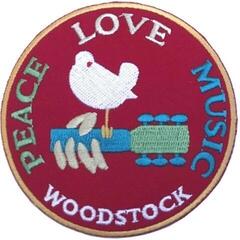 Кръпка / значка Woodstock Peace Love Music Кръпка за пришиване