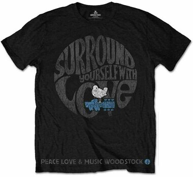 Shirt Woodstock Shirt Surround Yourself Unisex Zwart S - 1