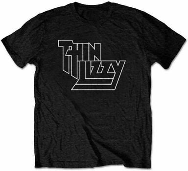 Skjorte Thin Lizzy Skjorte Logo Unisex Sort L - 1