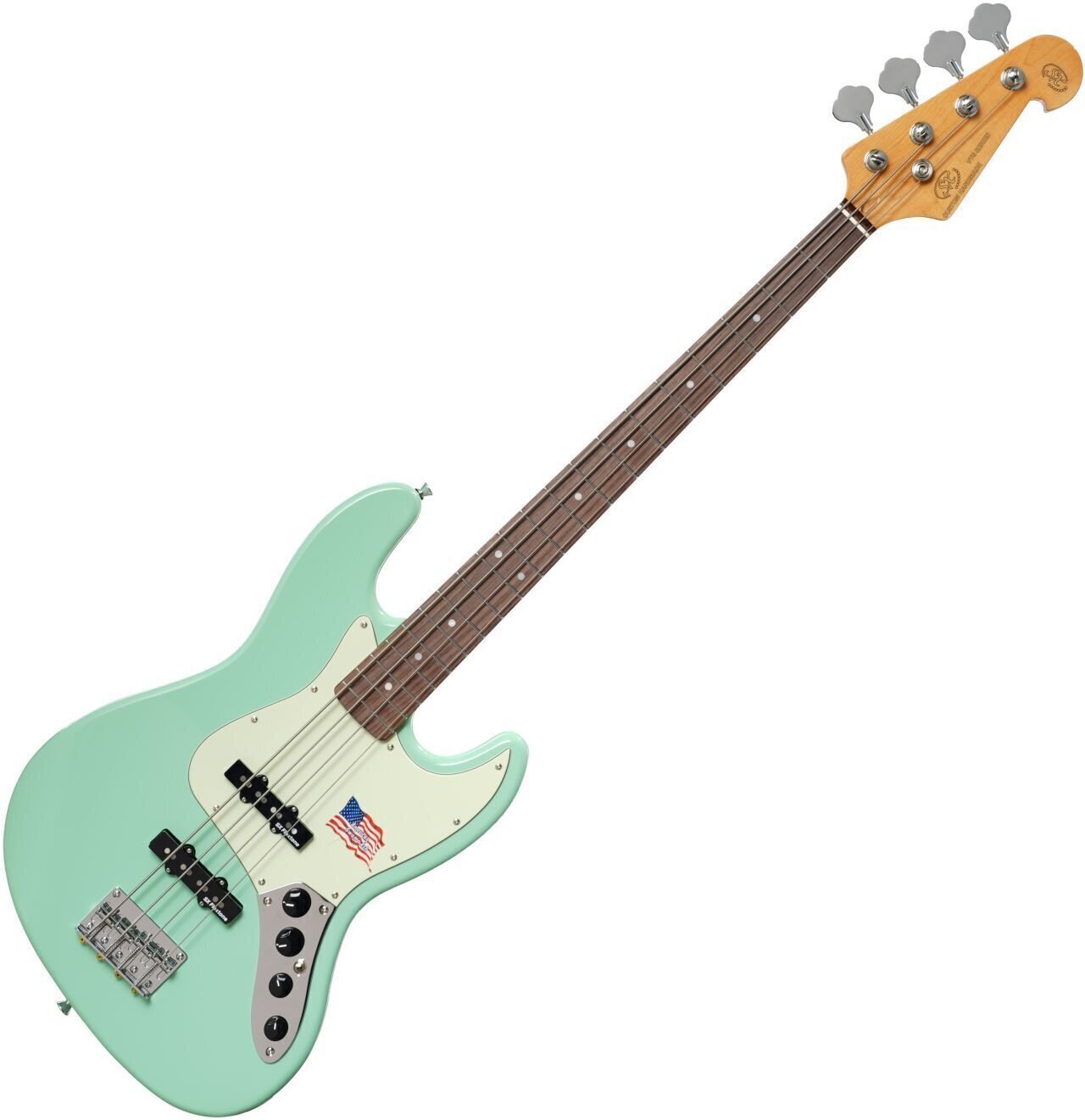 4-keelne basskitarr SX SBF1 Surf Green 4-keelne basskitarr