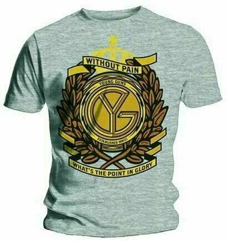 T-Shirt Young Guns T-Shirt Without Pain Grey-Yellow S - 1
