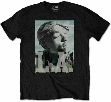 T-Shirt 2Pac T-Shirt LA Skyline Unisex Black L - 1