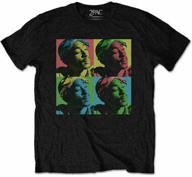 T-Shirt 2Pac T-Shirt Pop Art Black S - 1