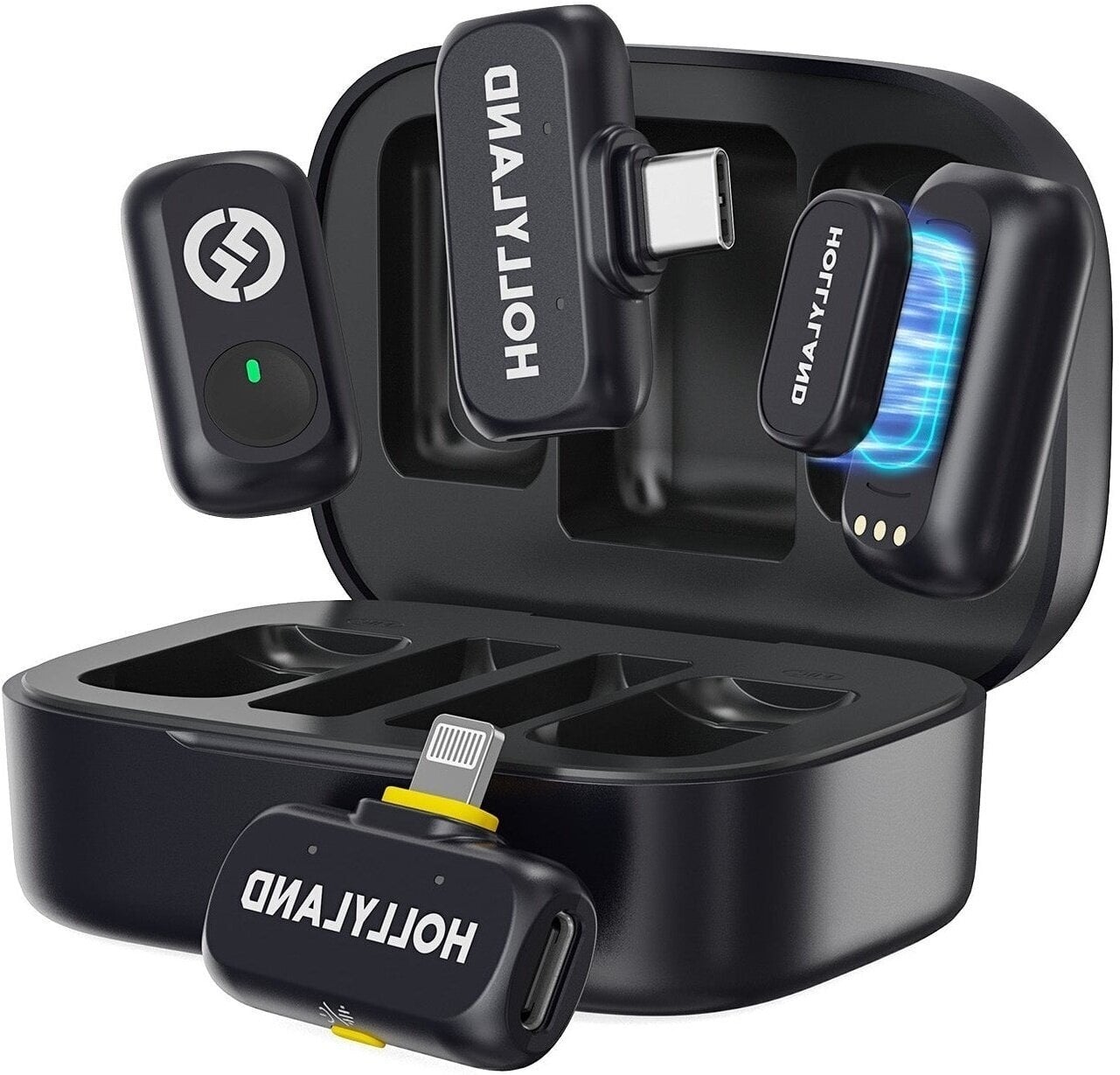 Draadloze set Hollyland Lark A1 Combo with USB-C RX + Lightning RX + Charging Case Draadloze set