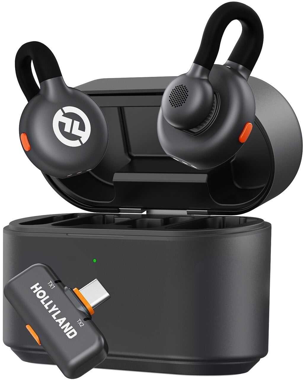Juhtmeta lavalier-mikrofoni komplekt Hollyland Lark M2S Duo Lavalier with USB-C Plug Duo Space Gray Juhtmeta lavalier-mikrofoni komplekt