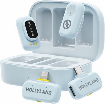 Draadloze set Hollyland Lark A1 Combo Sky Blue with USB-C+ Lightning Draadloze set - 1
