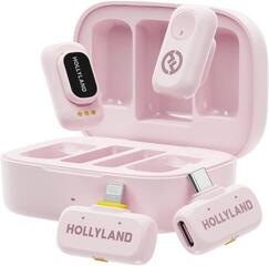 Conjunto sem fios Hollyland Lark A1 Combo Cloud Pink with USB-C+ Lightning Conjunto sem fios