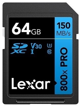 Geheugenkaart Lexar SDXC 800x Pro UHS-I 64 GB Geheugenkaart