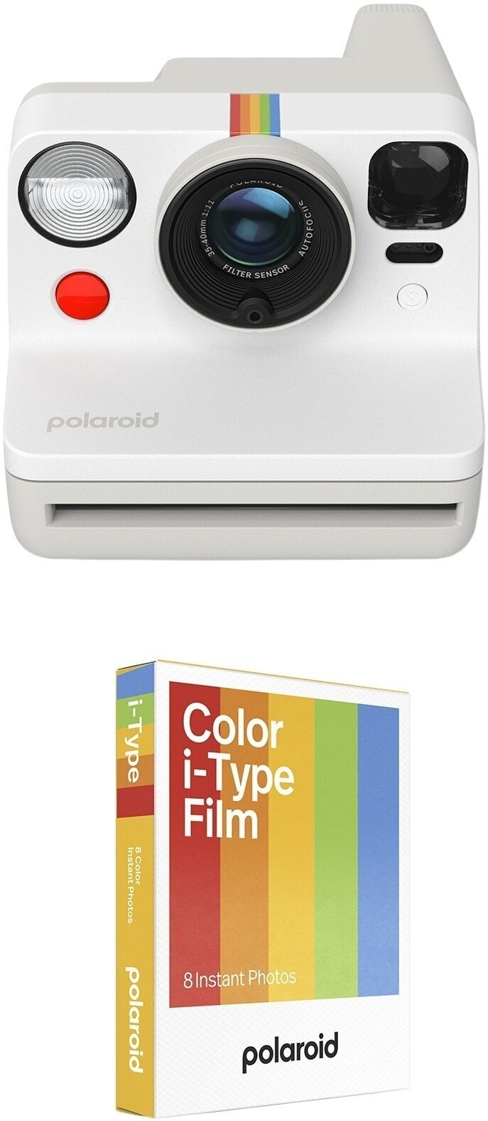 Instant Camera
 Polaroid Now Gen 3 with Color Film (8 photos) Pebble White Instant Camera