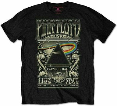 T-Shirt Pink Floyd Unisex Tee Carnegie Hall Poster Black (Retail Pack) XL - 1