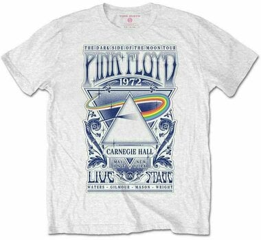 T-Shirt Pink Floyd T-Shirt Carnegie Hall Poster Unisex White L - 1