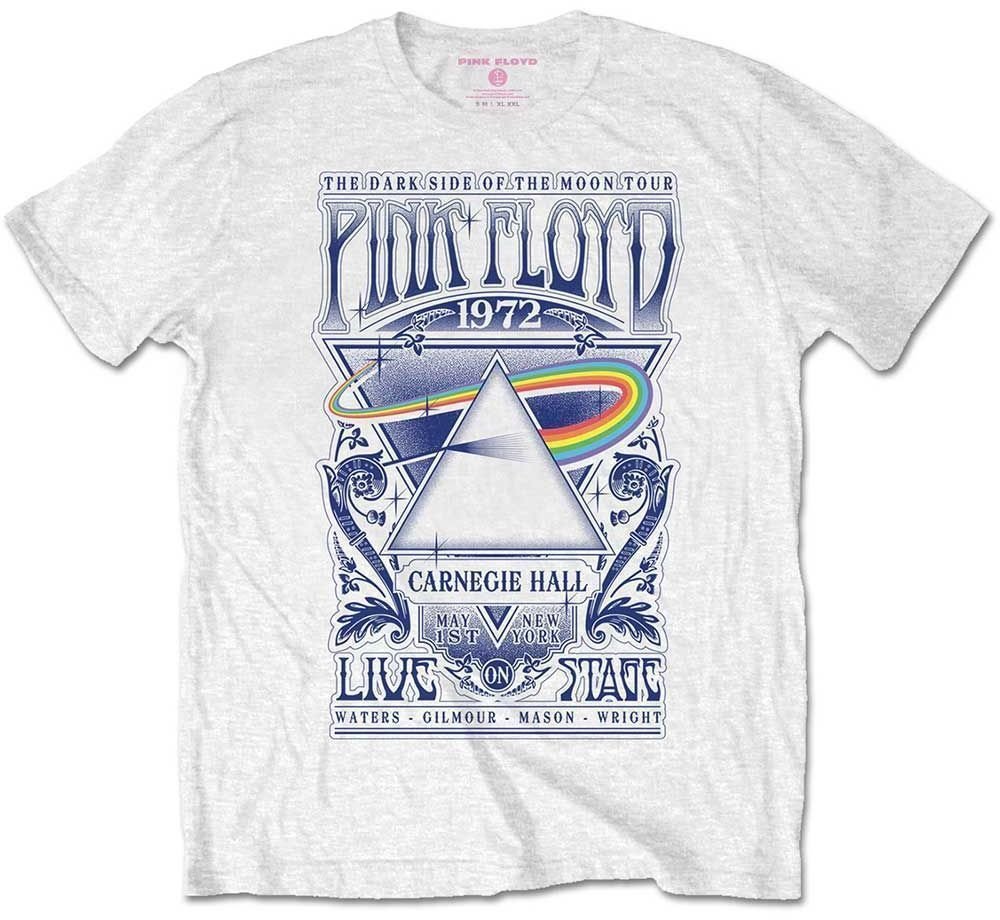 Shirt Pink Floyd Shirt Carnegie Hall Poster Unisex Wit M
