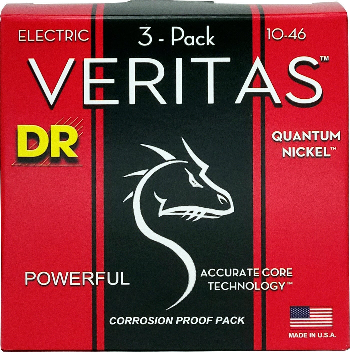 E-guitar strings DR Strings VTE-10 Veritas 3-Pack E-guitar strings