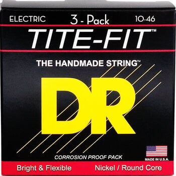 E-guitar strings DR Strings MT-10 Tite Fit 3-Pack E-guitar strings - 1