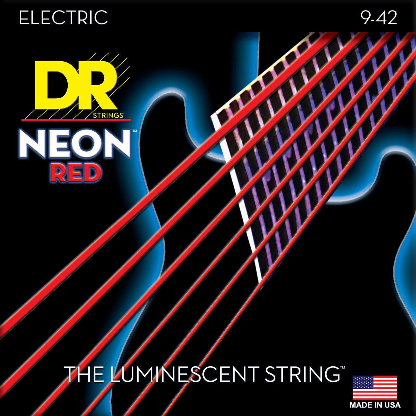 Struny pro elektrickou kytaru DR Strings NRE-9 Neon Struny pro elektrickou kytaru