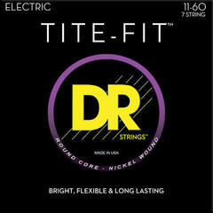 Elektroninės gitaros stygos DR Strings TITE-FIT - Nickel Plated Electric Guitar Strings: 7-String Heavy 11-60