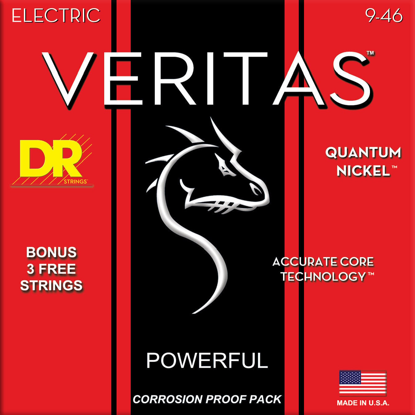 Struny pro elektrickou kytaru DR Strings VTE-9/46 Veritas Struny pro elektrickou kytaru