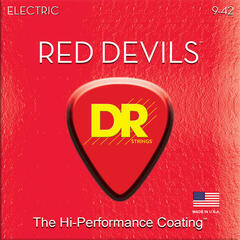Cordas para guitarra elétrica Mi DR Strings RDE-9 Cordas para guitarra elétrica Mi