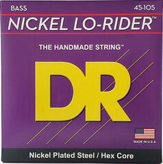Basģitāras stīgas DR Strings NICKEL LO-RIDER - Nickel Plated Bass Strings: Medium 45-105